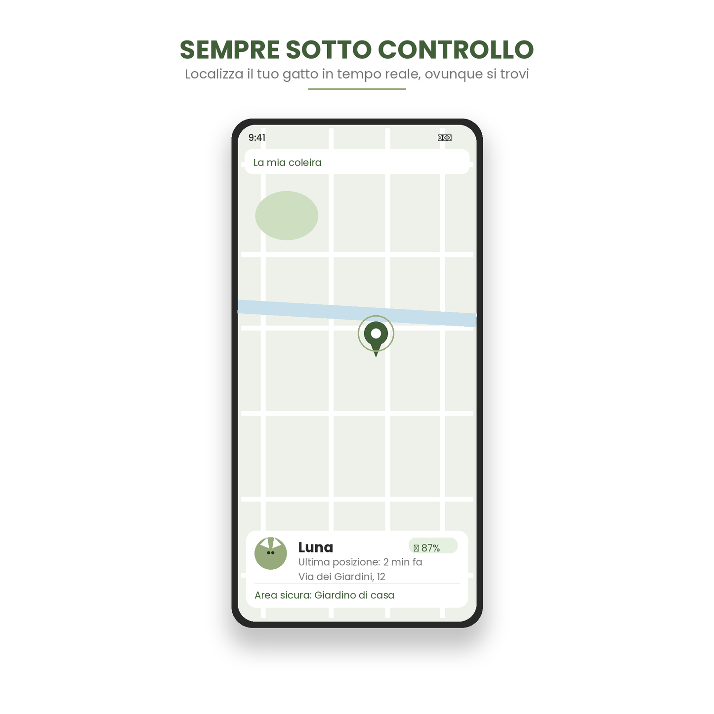 Collare in Silicone con Supporto Tracker